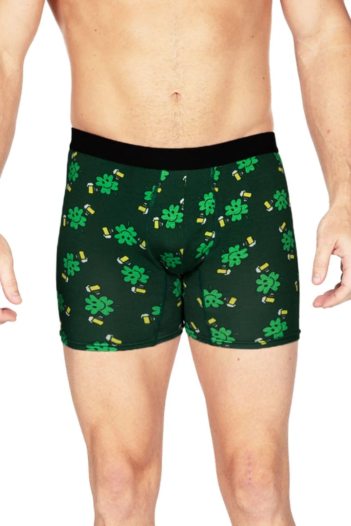 Tipsy Elves Men's Double-Fist Clover Boxer Briefs 4 Tipsy Elves Men's Double-Fist Clover Boxer Briefs