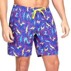 Tipsy Elves Grease Lightning Stretch Swim Trunks