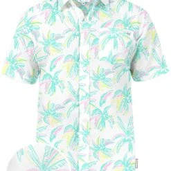 Tipsy Elves Men's Vibrant Vacation Hawaiian Shirt