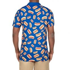 Tipsy Elves Men's Hot Dog Golf Polo