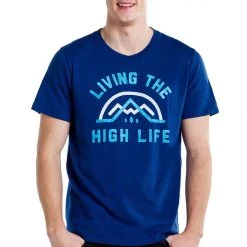 Tipsy Elves Ski & Snow Men's Living The High Life Tee 6 Tipsy Elves Ski & Snow Men's Living The High Life Tee