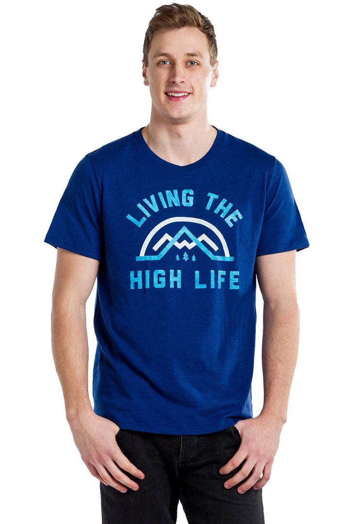 Tipsy Elves Ski & Snow Men's Living The High Life Tee 4 Tipsy Elves Ski & Snow Men's Living The High Life Tee