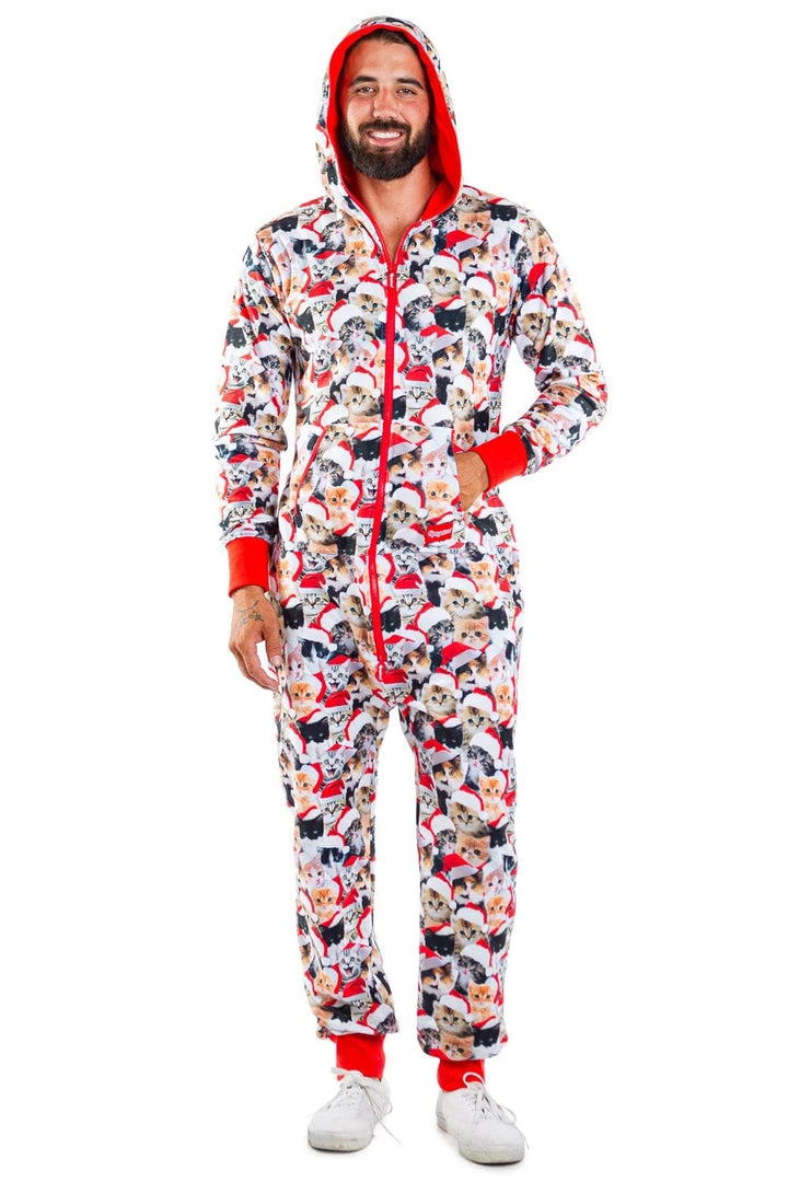 Tipsy Elves Men's Meowy Catmus Jumpsuit 5 Tipsy Elves Men's Meowy Catmus Jumpsuit