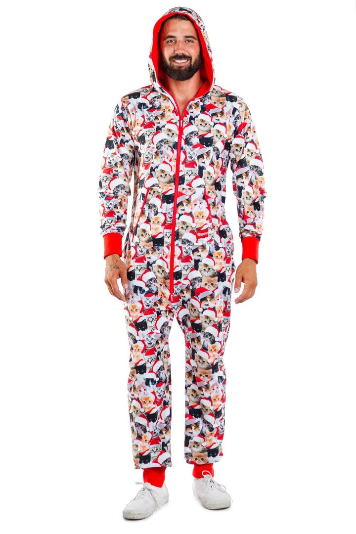 Tipsy Elves Men's Meowy Catmus Jumpsuit 3 Tipsy Elves Men's Meowy Catmus Jumpsuit