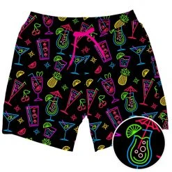 Tipsy Elves Neon Nightcap Stretch Swim Trunks
