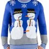 Tipsy Elves Men's Snowman Nose Thief Ugly Christmas Sweater