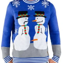 Tipsy Elves Men's Snowman Nose Thief Ugly Christmas Sweater