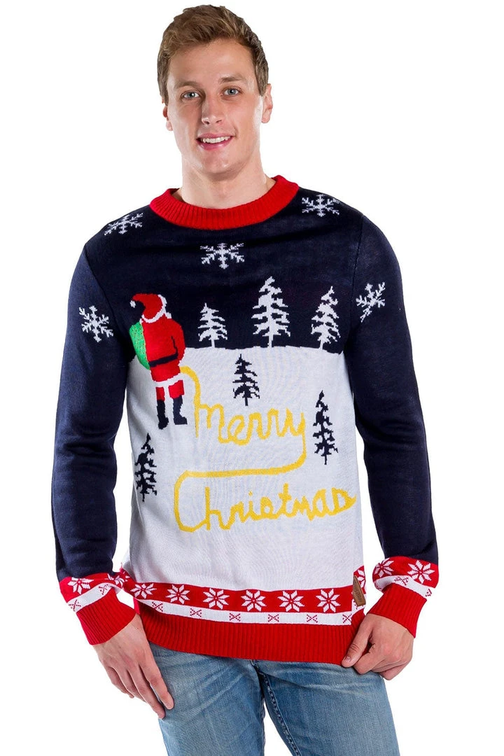 Tipsy Elves Men's Yellow Snow Ugly Christmas Sweater 5 Tipsy Elves Men's Yellow Snow Ugly Christmas Sweater