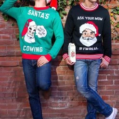 Tipsy Elves Men's Ask Your Mom Ugly Christmas Sweater