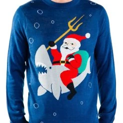 Tipsy Elves Men's Sea Sleigher Ugly Christmas Sweater