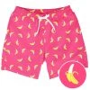 Tipsy Elves Spring Pink Banana Peel Stretch Swim Trunks