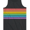 Tipsy Elves Charcoal Rainbow All The Way Tank Top - Men's Cut