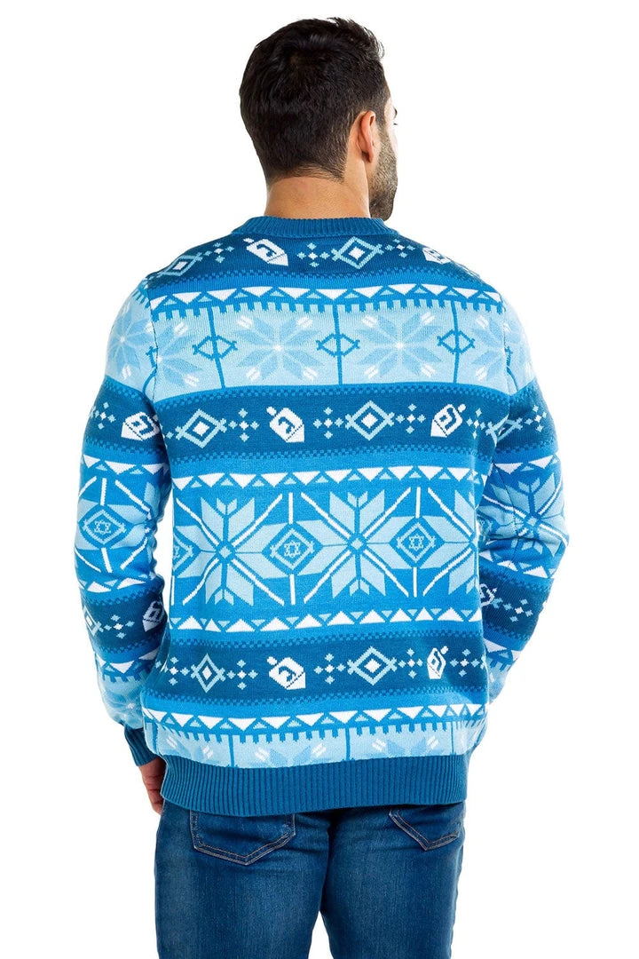 Tipsy Elves Men's Fair Isle Hanukkah Sweater 5 Tipsy Elves Men's Fair Isle Hanukkah Sweater