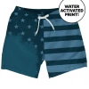 Tipsy Elves American Flag Color Changing Swim Trunks