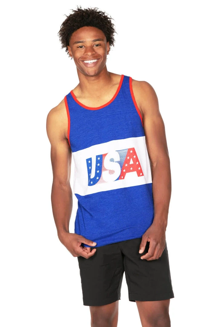 Tipsy Elves Men's USA Tank Top Patriotic 4 Tipsy Elves Men's USA Tank Top Patriotic