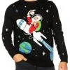 Tipsy Elves Men's Bezos Blue Origin 'You Paid For This' Ugly Christmas Sweater