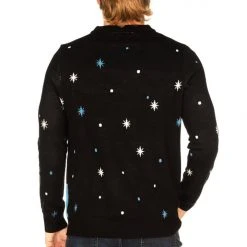 Tipsy Elves Men's Bezos Blue Origin 'You Paid For This' Ugly Christmas Sweater