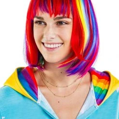 Tipsy Elves Short Rainbow Wig Holidays & Occasions