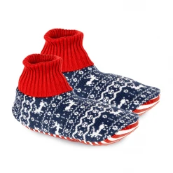 Tipsy Elves Holidays & Occasions Blue Reindeer Slipper Socks