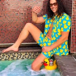 Tipsy Elves Men's Rubber Ducky Hawaiian Shirt