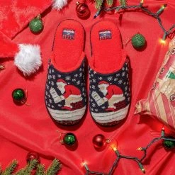 Tipsy Elves Men's Santa Log Reef Slippers