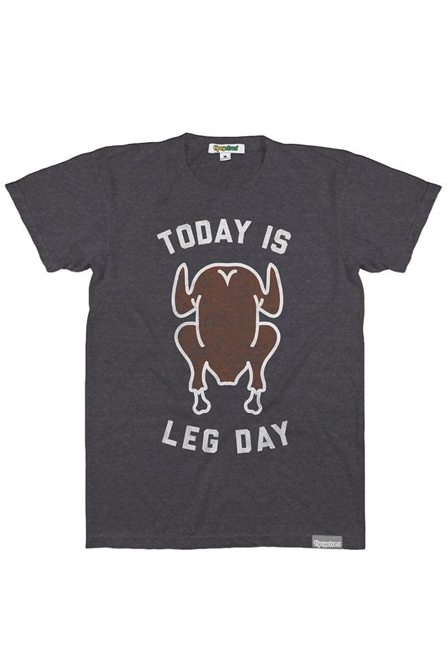 Tipsy Elves Men's Today Is Leg Day Tee (Black) 3 Tipsy Elves Men's Today Is Leg Day Tee (Black)