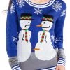 Tipsy Elves Women's Snowman Nose Thief Ugly Christmas Sweater 2 Tipsy Elves Women's Snowman Nose Thief Ugly Christmas Sweater