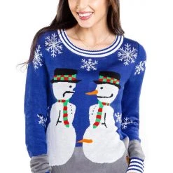 Tipsy Elves Women's Snowman Nose Thief Ugly Christmas Sweater
