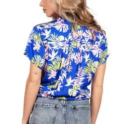 Tipsy Elves Women's Blue Lagoon Hawaiian Shirt Spring