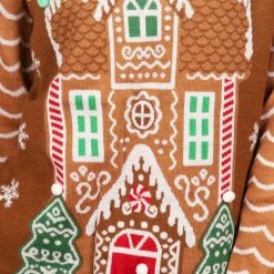 Tipsy Elves Women's Gingerbread House Ugly Christmas Sweater