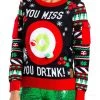 Tipsy Elves Women's Drinking Game Ugly Christmas Sweater