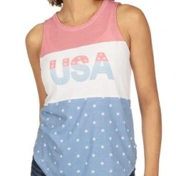 Tipsy Elves Women's Faded Flag Tank Top