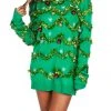 Tipsy Elves Women's Gaudy Garland Oversized Christmas Sweater