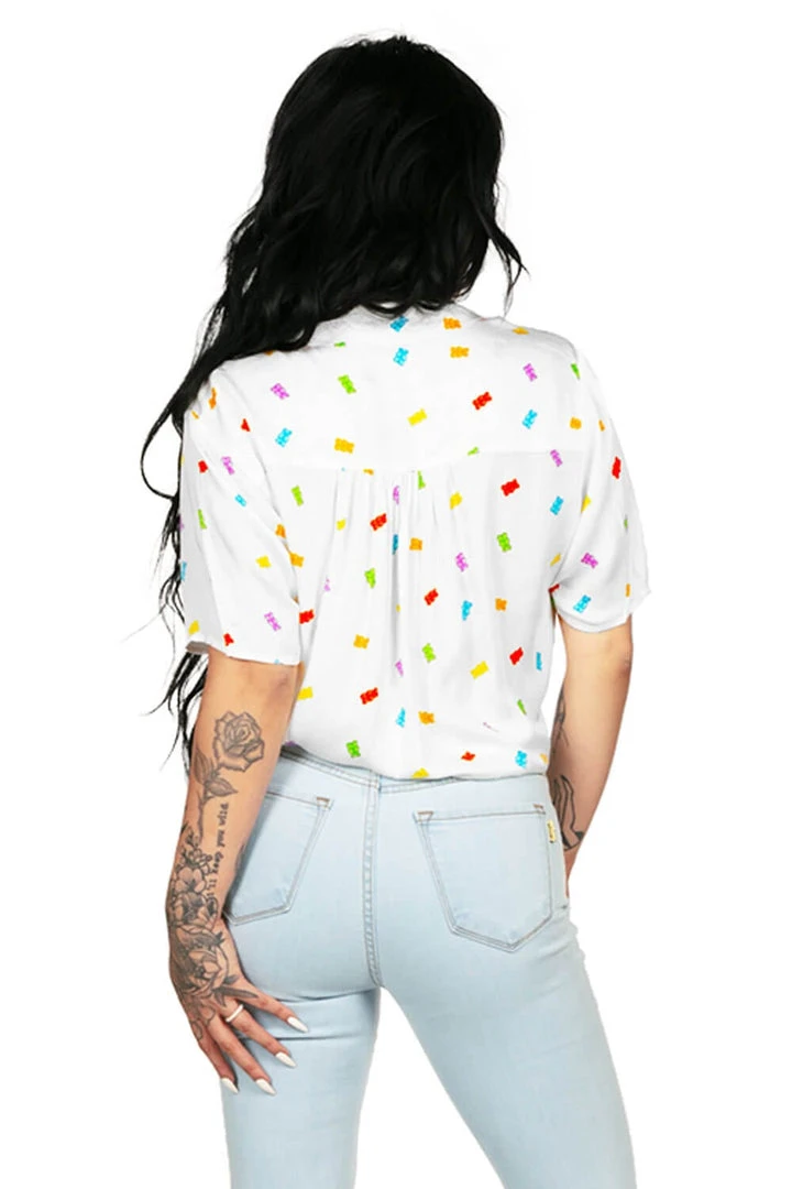 Tipsy Elves Gummy Galore Tie-Front Shirt - Women's Cut 5 Tipsy Elves Gummy Galore Tie-Front Shirt - Women's Cut