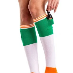 Tipsy Elves Women's Irish Flag Shot Socks With Pockets