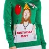 Tipsy Elves Women's Happy Birthday Jesus Ugly Christmas Sweater 1 Tipsy Elves Women's Happy Birthday Jesus Ugly Christmas Sweater