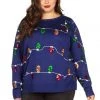Tipsy Elves Women's Christmas Lights Plus Size Ugly Christmas Sweater
