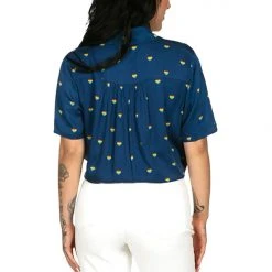 Tipsy Elves Rainbow Hearts Tie-Front Shirt - Women's Cut