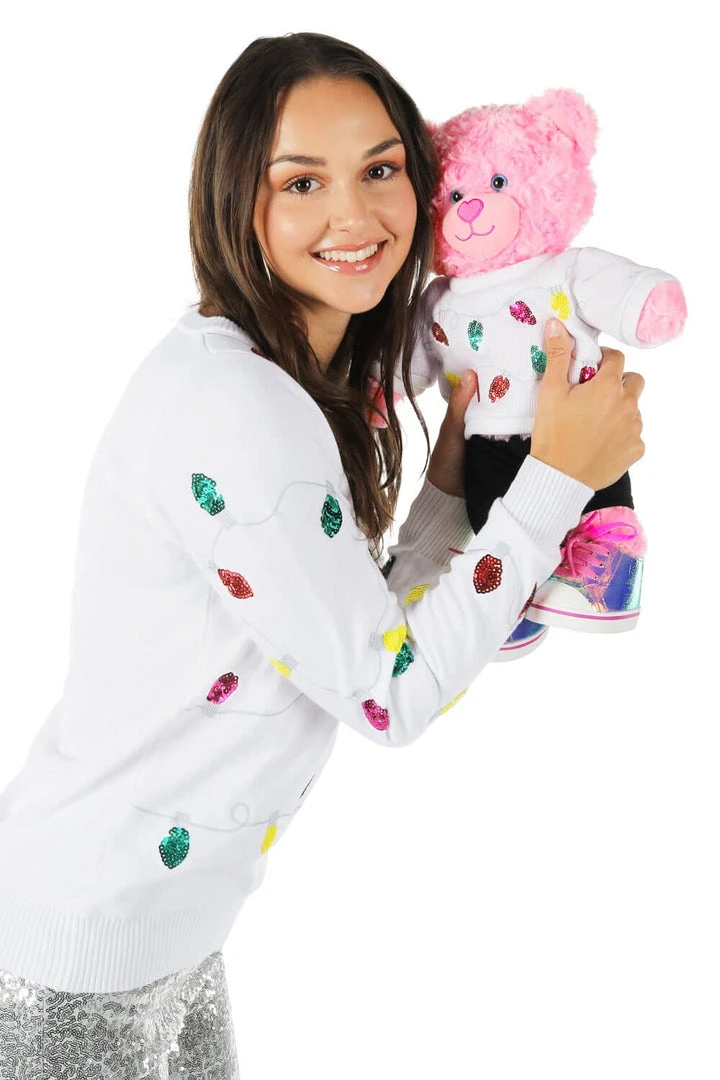 Tipsy Elves Women's Sequin Lights Ugly Christmas Sweater 4 Tipsy Elves Women's Sequin Lights Ugly Christmas Sweater