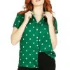 Tipsy Elves Women's Simple Clover Button Down Shirt 1 Tipsy Elves Women's Simple Clover Button Down Shirt