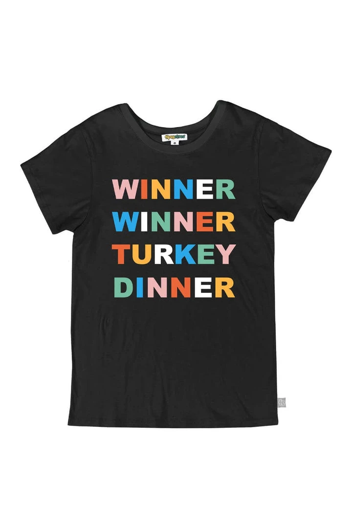 Tipsy Elves Women's Winner Winner Turkey Dinner Tee 3 Tipsy Elves Women's Winner Winner Turkey Dinner Tee