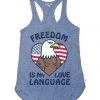 Tipsy Elves Women's Freedom Is My Love Language Tank Top