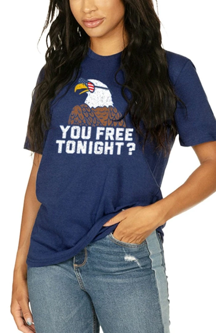 Tipsy Elves Women's You Free Tonight? Oversized Boyfriend Tee 3 Tipsy Elves Women's You Free Tonight? Oversized Boyfriend Tee